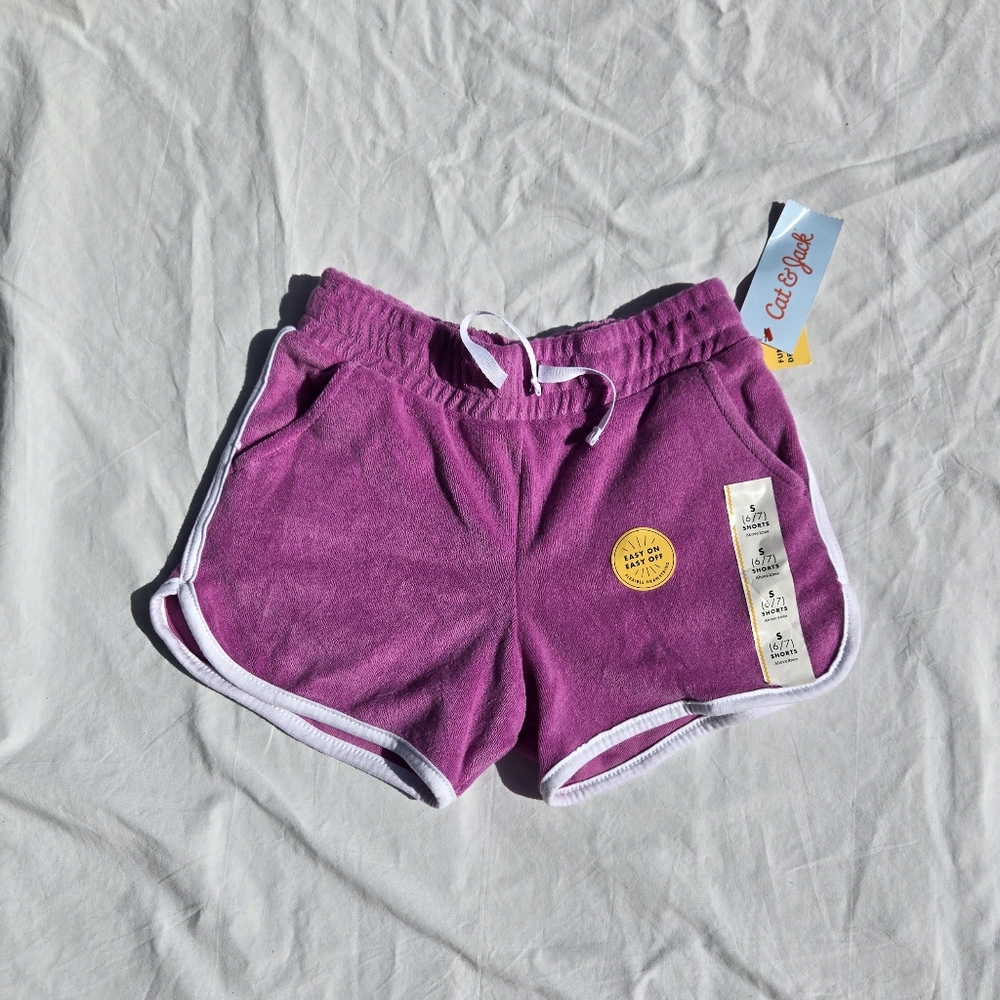Purple Velour Shorts